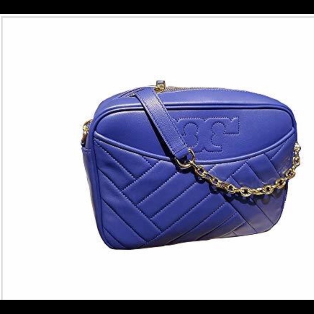 Tory burch Alexa stitch camera bag blue